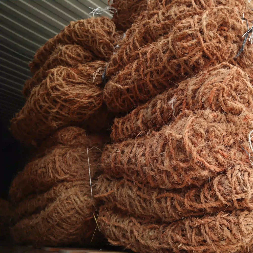 cocomesh sebagai material penahan abu vulkanik gunung berapi