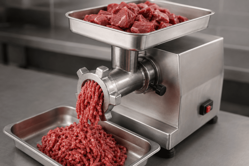 cara kerja mesin gilingan daging